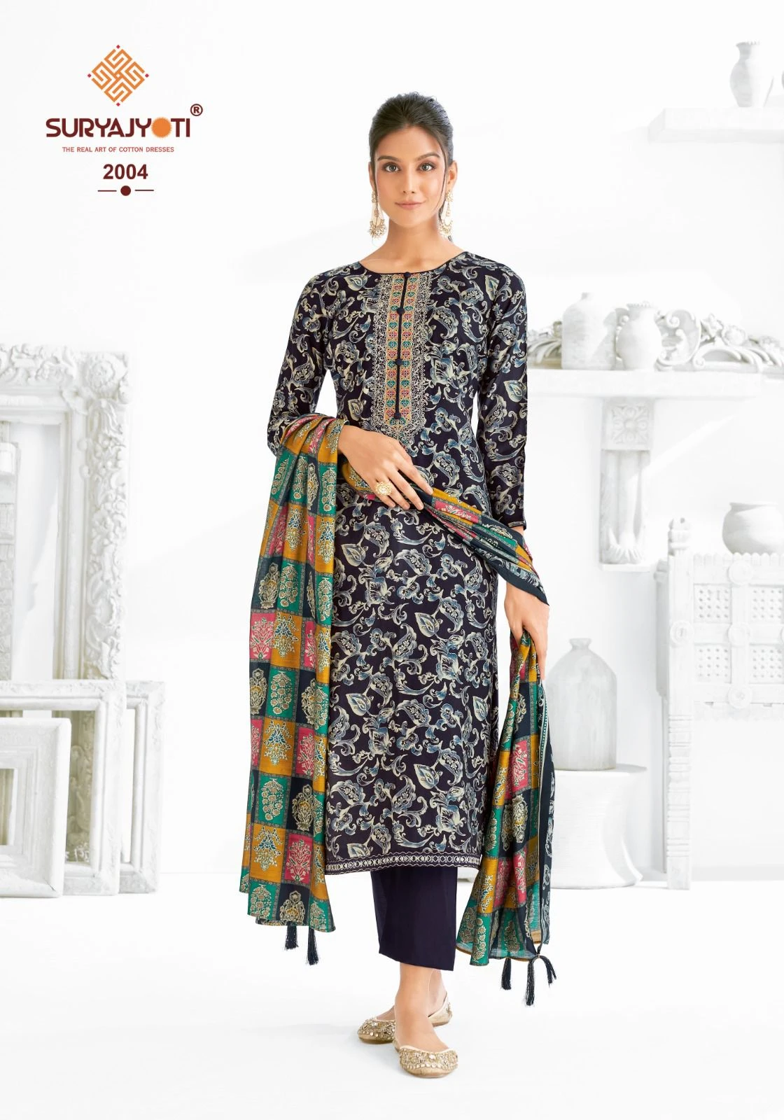 Suryajyoti Priyanka Vol 2 Pure Model Wholesale Salwar Suit Catalog — Wholesale Salwar Suits, MPA wholesale from Surat — view 3